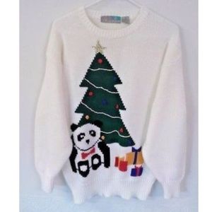 Vintage XMAS Sweater 90's Pinwheels Christmas Ugly